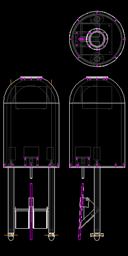 2D assembly drawing created from the Pro/ENGINEER 3D model.